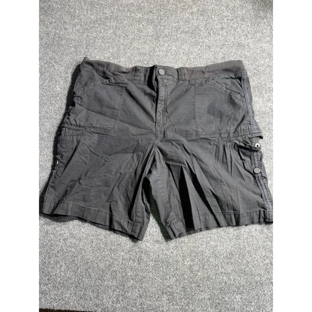 Women's‎ Khaki Cargo Shorts Size 16 Belted Utility Hiking Outdoor